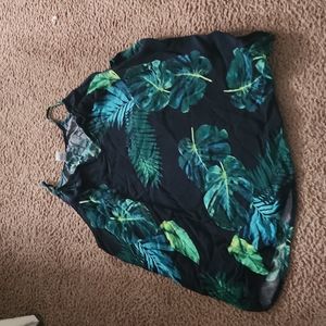 Old Navy tropical leaf print tanktop
